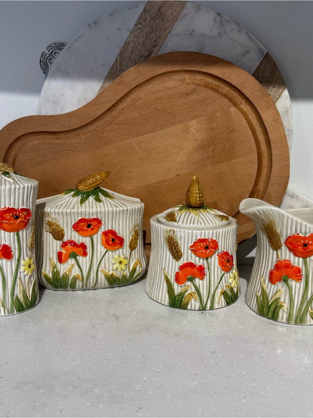 Vintage Lefton Japan "Poppy and Wheat" 1960’s Kitchen Set